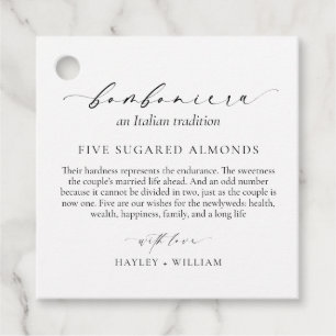 Ellesmere Een Italiaanse traditie 5 gesuikerde ama Bedankjes Labels