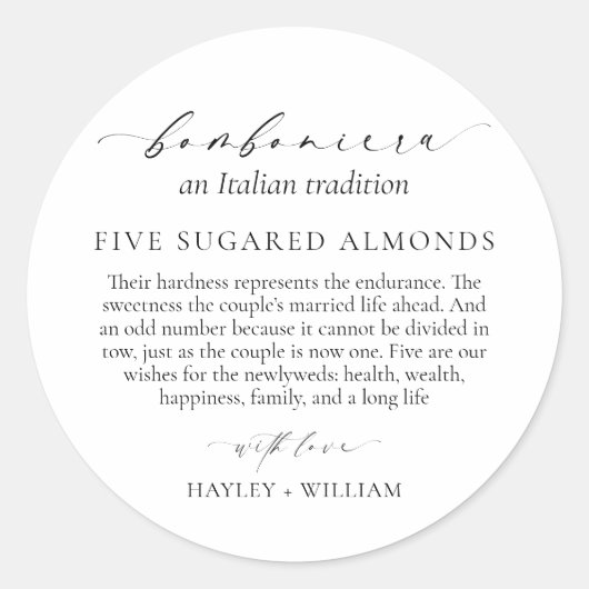 Ellesmere Een Italiaanse traditie 5 gesuikerde ama Ronde Sticker (Voorkant)