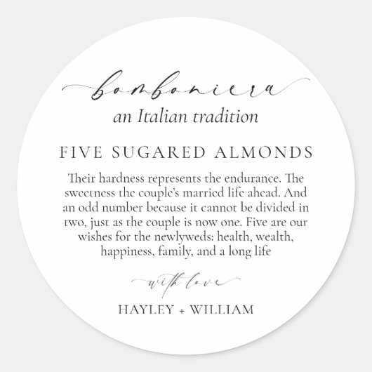 Ellesmere Een Italiaanse traditie 5 gesuikerde ama Ronde Sticker (Voorkant)