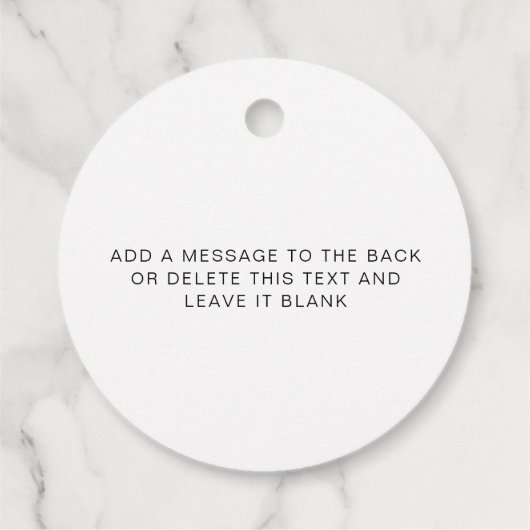 Ellesmere Een Italiaanse traditie van gesuikerde a Bedankjes Labels (Achterkant)