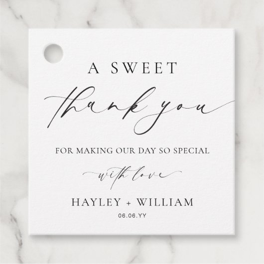 Ellesmere een lief bedankje bedankjes labels (Voorkant)