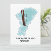 Ellesmere eiland Canada kaart poster (Staand voorkant)