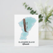 Ellesmere eiland Canada kaart poster (Staand voorkant)