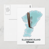 Ellesmere eiland Canada kaart poster (Voorkant / Achterkant)