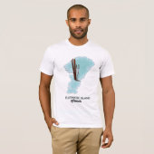 Ellesmere eiland Canada kaart poster T-shirt (Voorkant volledig)