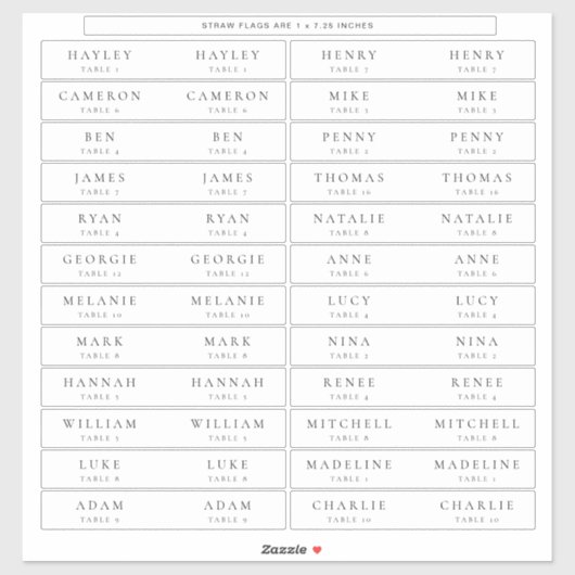 Ellesmere Escort Kaart Straw Flags Drink Labels (Vel)