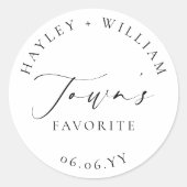 Ellesmere Favoriete Favor Klassieke Ronde Sticker (Voorkant)