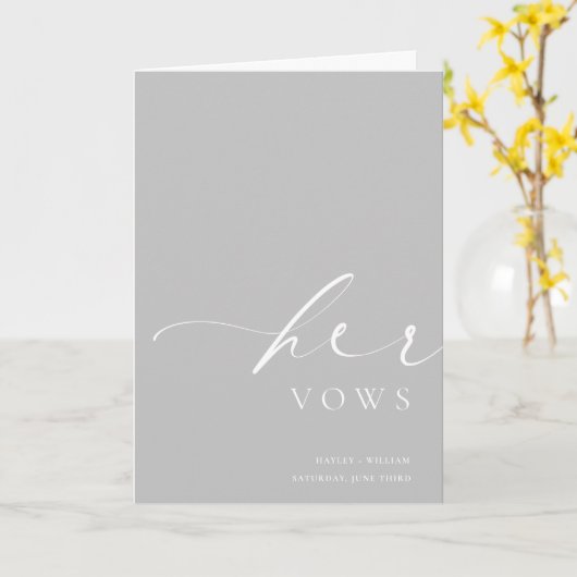 Ellesmere Gray her Vows Wedding Kaart (Gele Bloem)