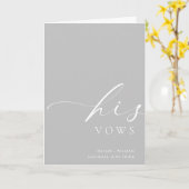 Ellesmere Gray Zijn Vows Wedding Kaart (Gele Bloem)