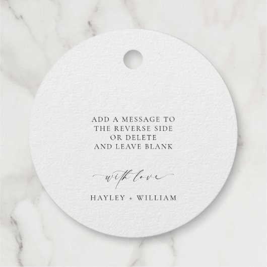 Ellesmere Haar Favoriet Bedankjes Labels (Achterkant)