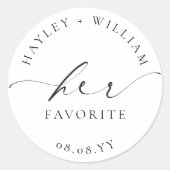 Ellesmere Haar Favoriet Ronde Sticker (Voorkant)