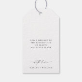 Ellesmere Haar Favoriete Favor Cadeaulabel (Achterkant)