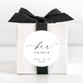 Ellesmere Haar favoriete Favor Classic Round Stick Ronde Sticker