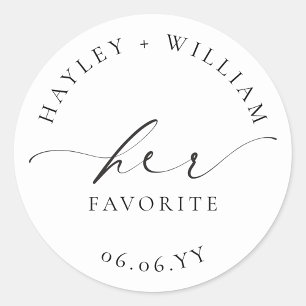 Ellesmere Haar Favoriete Favor Klassieke Ronde Sti Sticker