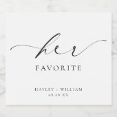 Ellesmere Haar Favoriete Favoriet Sparkling Wijnetiket (Enkel label)