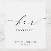 Ellesmere Haar Favoriete Favoriet Wijn Etiket (Enkel label)