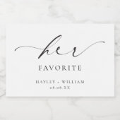 Ellesmere Haar favoriete voorstander Sparkling Wijnetiket (Enkel label)