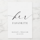 Ellesmere Haar favoriete voorstander Wijn Etiket (Enkel label)