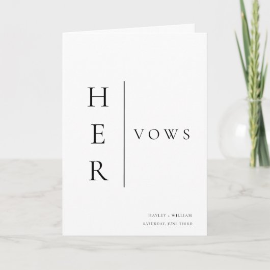 Ellesmere her Vows Wedding Kaart (Voorkant)