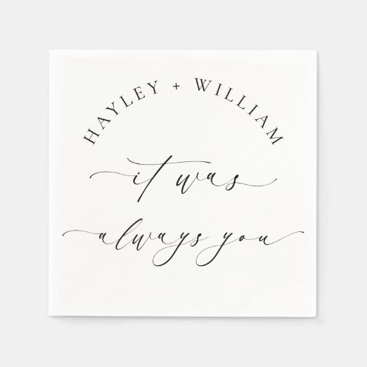 Ellesmere Het was altijd jouw bruiloft Servet (Voorkant)