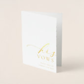 Ellesmere his Vows Wedding Gold Foil Kaart (Voorkant)
