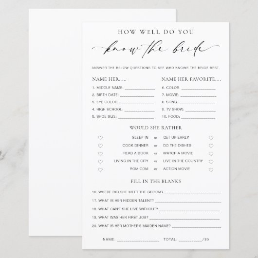 Ellesmere hoe goed je het spel weet (Voorkant / Achterkant)