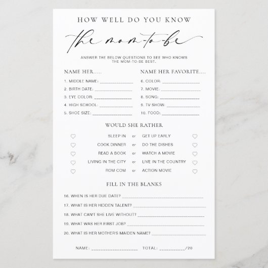 Ellesmere hoe goed ken je het mama-to-be spel? (Voorkant)