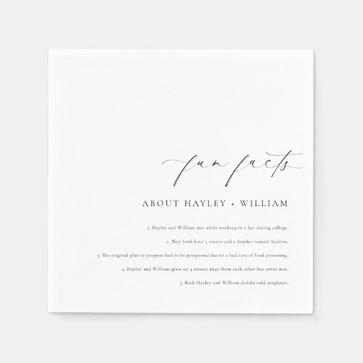 Ellesmere Huwelijks Feiten Servet (Voorkant)