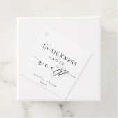 Ellesmere In Ziekte en In Rijkdom Lotto Bruiloft Bedankjes Labels (In situ)