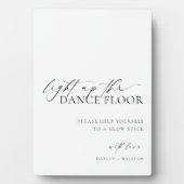 Ellesmere licht op de dansvloer Glow Stick teken Fotoplaat (voorkant)