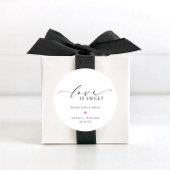 Ellesmere Love is Sweet Weddenschap Favor Ronde Sticker