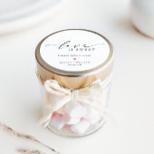 Ellesmere Love is Sweet Weddenschap Favor Ronde Sticker