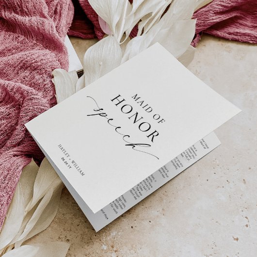 Ellesmere Maid Of Honor Wedding Speech Kaart