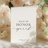 Ellesmere Maid Of Honor Wedding Speech Kaart