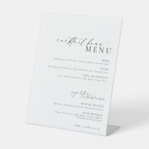 Ellesmere Minimal Cocktail Hour Bar Drinken Menu Reclamebord Met Voetstuk