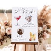 Ellesmere Minimal Pet Photo Signature Drinken Sign Poster