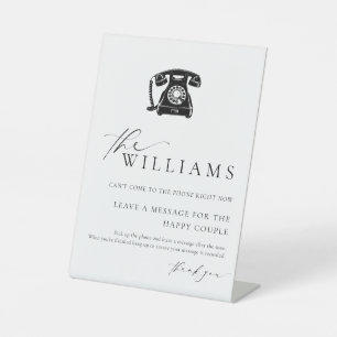 Ellesmere Minimal Wedding Audio Gastenboek Reclamebord Met Voetstuk