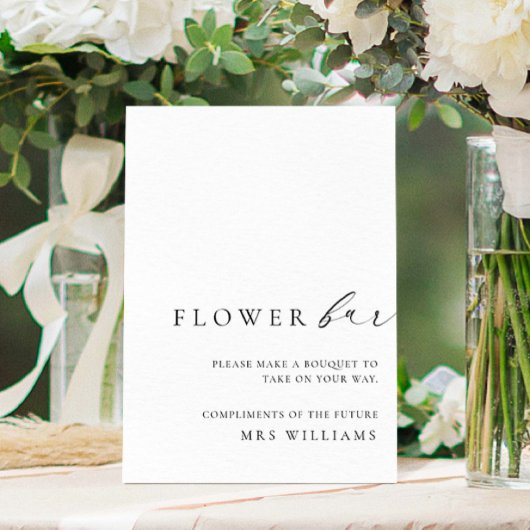 Ellesmere Minimalist Bouquet Flower Sign. Poster