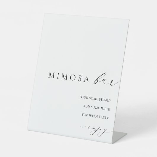 Ellesmere Minimalist Mimosa Bar Reclamebord Met Voetstuk (Voorkant)