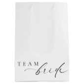 Ellesmere Minimalist Weddenschap Team Bride Medium Medium Cadeauzakje (Achterkant)