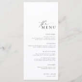 Ellesmere Minimalist Wedding Long Menu & Bedankt (Voorkant)