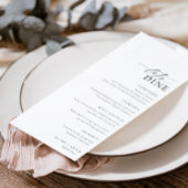 Ellesmere Minimalist Wedding Long Menu & Bedankt