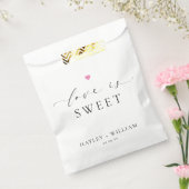 Ellesmere Minimalist Wedding Love is Sweet Wedding Bedankzakje (Gezegeld)