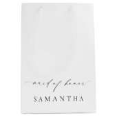 Ellesmere Minimalist Wedding Maid of Honor Medium Cadeauzakje (Voorkant)