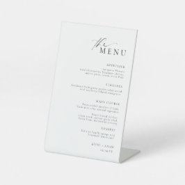 Ellesmere Minimalist Wedding Menu Reclamebord Met Voetstuk