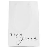 Ellesmere Minimalist Wedding Team Groom Medium Cadeauzakje (Voorkant)
