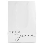 Ellesmere Minimalist Wedding Team Groom Medium Cadeauzakje (Achterkant)