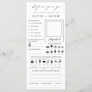 Ellesmere Minimalistisch Bruiloft Gast Boek Kaart