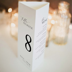 Ellesmere Minimalistisch drievoudig tafelnummer &