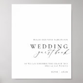 Ellesmere minimalistisch gebaar voor een bruiloft poster (Voorkant)
